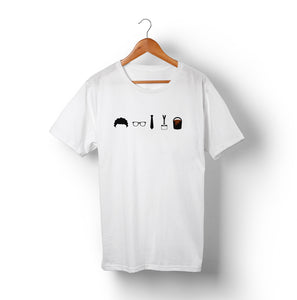 cute white T-Shirt with 5 graphics