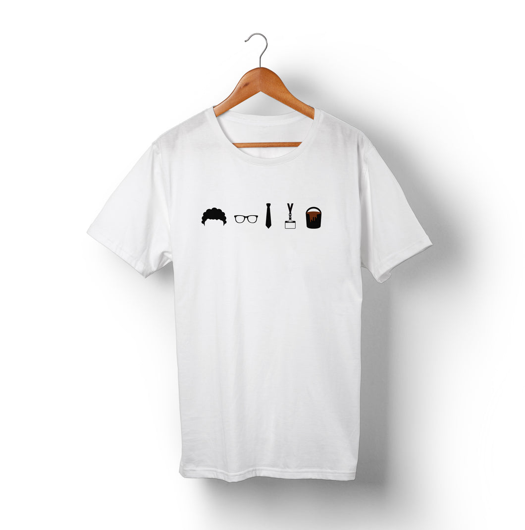cute white T Shirt with 5 graphics